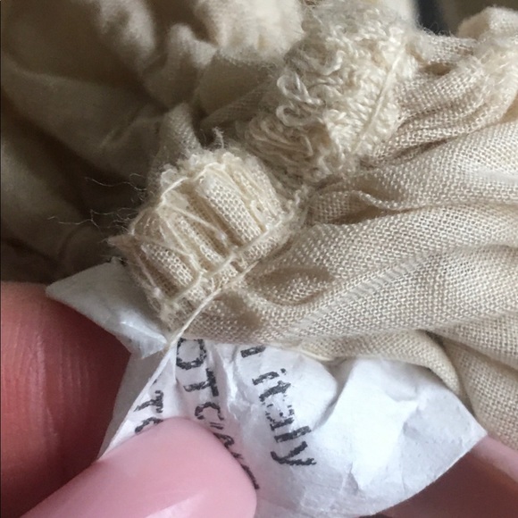 Cinched Waist Cotton Frock/Blouse Sand Color - Picture 6 of 8